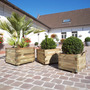 Cerland Baroque Outdoor Square Wooden Planters 4 Size Options