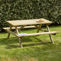 Cerland Alma Wooden Picnic Table 5ft
