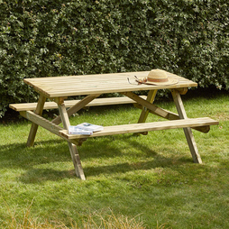 Cerland Alma Wooden Picnic Table 5ft
