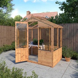 Waltons 6 x 4 Wooden Shiplap Tongue and Groove Greenhouse