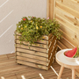 Cerland Horizon Outdoor Square Wooden Planter Tall 40cm