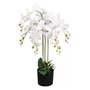 85cm Artificial Deluxe Bush Orchid - White