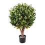 90cm UV Resistant Gloxinia Single Ball Topiary with 1608 Leaves and Natural Trunk