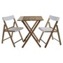 Tramontina Teak Wood Folding Bistro Set (Natural/White)