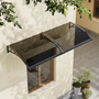 Dark Grey Curved Door and Window Canopy 1.2 x 1.0m