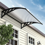 Black Awning Canopy with Brackets 1.2m