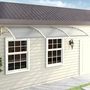 White Window and Door Awning Canopy with Brackets 2.7m