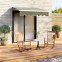 Grey Retractable Patio Manual Sunshade 2 x 1.5m