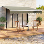 Grey Retractable Manual Patio Awning 3 x 3.5m