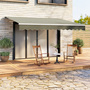 Grey Retractable Patio Manual Sunshade 4 x 3m