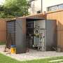 8.8 x 4.7ft Grey Outdoor Steel Storage Shed