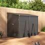 8.8 x 4ft Charcoal Black Outdoor Steel Storage Shed