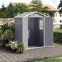 6 x 4.4ft Grey Plastic Outdoor Garden Storage Shed