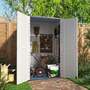 4 x 2ft White Outdoor Resin Large Storage Shed