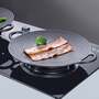 40cm Black Pre-Seasoned Round Cast Iron Grill Pan