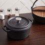 14cm Diameter Black Mini Cast Iron Dutch Oven with Lid