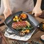 25 x 24cm Black Cast Iron Grill Pan