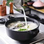 25 x 25cm Black Pre-Seasoned Round Cast Iron Braiser Pan with Lid