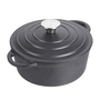 6L Matte Black Enameled Cast Iron Dutch Oven Pot with Lid