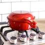 40 x 25cm Red 2 in 1 Cast Iron Pot