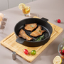 27cm Diameter Black Round Cast Iron Grill Pan