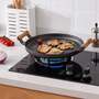 32cm Black Dual-handle Round Cast Iron Skillet