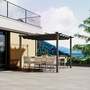 3m Garden Sanctuary Aluminum Patio Pergola with Canopy - Light Grey