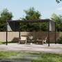 4 x 3m Outdoor Garden Retractable Pergola with Canopy - Dark Grey