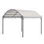 10x10ft Outdoor Metal Arched Pergola with Canopy - Beige