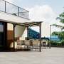 3m Outdoor Patio Pergola with Retractable Canopy - Beige