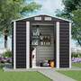 4 x 7ft Outdoor Metal Garden Storage Shed - Black