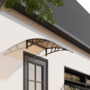 Dark Brown Curved Door and Window Canopy 1 x 1m