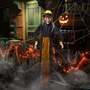1.7m Halloween Sound Control Glowing Hanging Witch with Lights