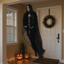 170cm Halloween Hanging Skeleton Ghost with Motion Sensor - Black