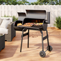 Wheeled Charcoal BBQ Grill for Outdoor Cooking and Garden Parties