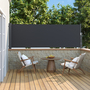 3x1m Outdoor Patio Retractable Side Awning Balcony Sunshade Blind - Grey