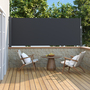 3x1.2m Outdoor Patio Retractable Side Awning Balcony Sunshade Blind - Grey