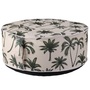 idooka Inflatable Outdoor Garden Pouffe Green & Cream Palm
