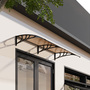 Dark Brown Curved Door and Window Canopy 1.9 x 1m