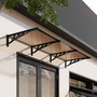 Dark Brown Flat Door and Window Canopy 2.7 x 0.9m