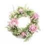 45cm Artificial Pink Floral Wreath