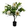 70cm White Camellia Rose Plant Artificial