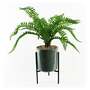 40cm Artificial Fern with Ceramic Planter & Stand