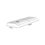 Arched Frosted Awning Canopy 1 x 0.43m
