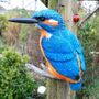 Large Wall Mountable Kingfisher Bird Garden Ornament