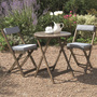 Raffles Bistro Set with Cushions - Grey