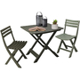 idooka 3 Piece Outdoor Camping Bistro Set Dark Forest Green