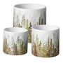 Ceramic Fir Tree Print Plant Pot