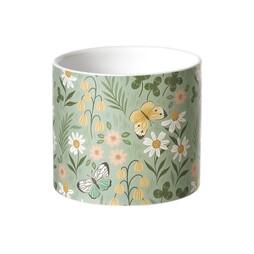 Ceramic Floral Plant Pot
