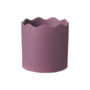 Ceramic Wave Top Plant Pot - Berry